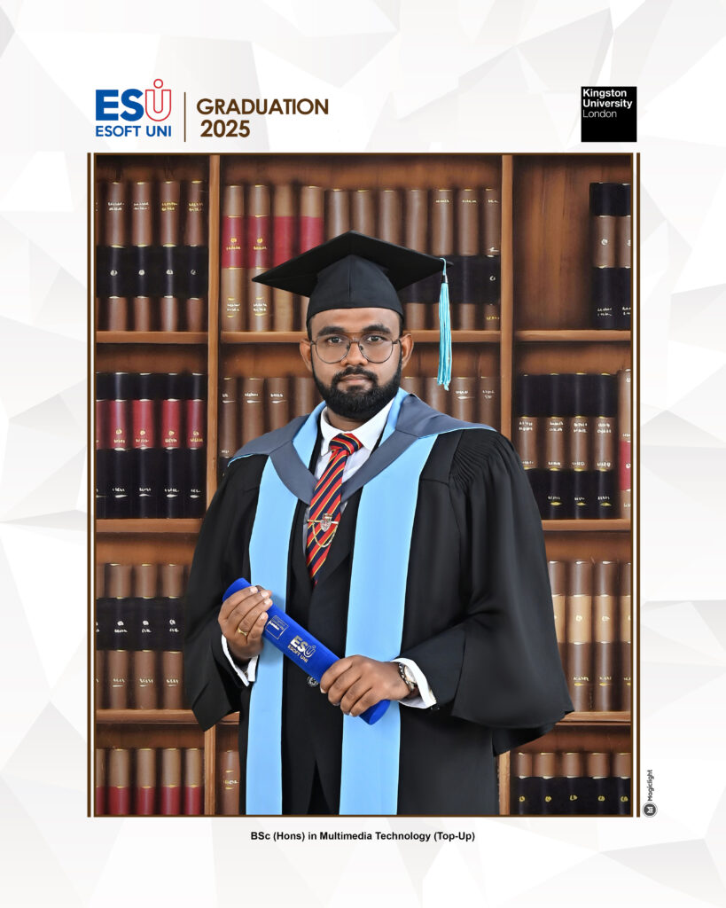 Supun Wijesundera Kingston University multimedia degree graduation